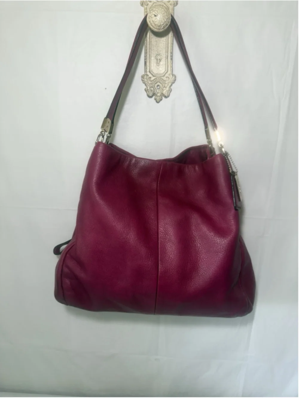 Coach Phoebe Shoulder Bag Pebble Leather 26224 magenta